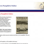 The Early Modern Pamphlets Online