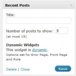 Info & link in Widget Admin